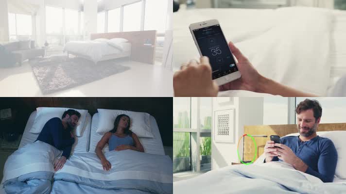 科技智能席梦思床记忆床垫宣传广告视频素材