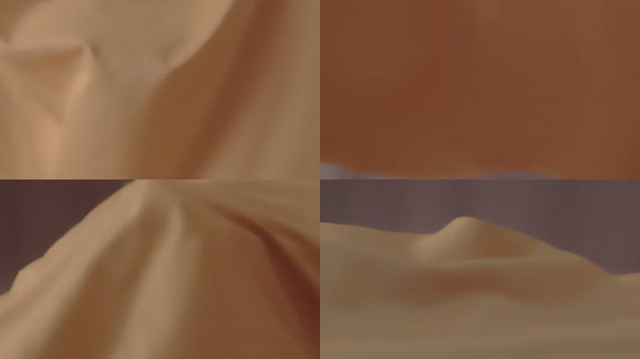 实拍丝绸、黄色绸缎升格飘动