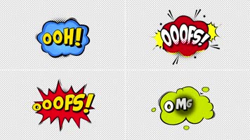 透明通道卡通综艺贴纸素材包