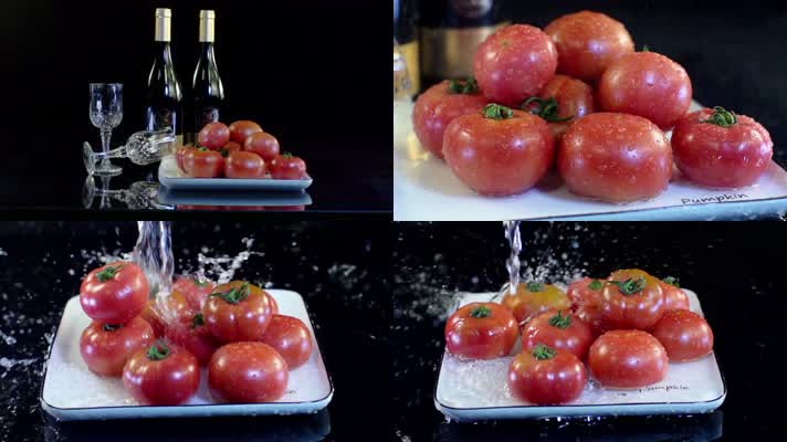 西红柿展示洒水