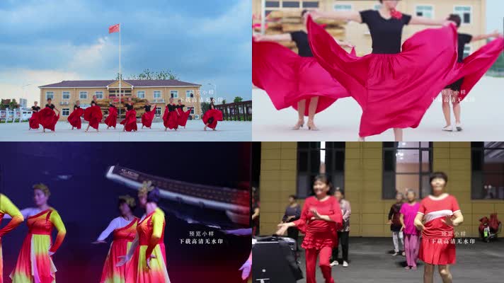 广场舞我爱祖国热爱党4k