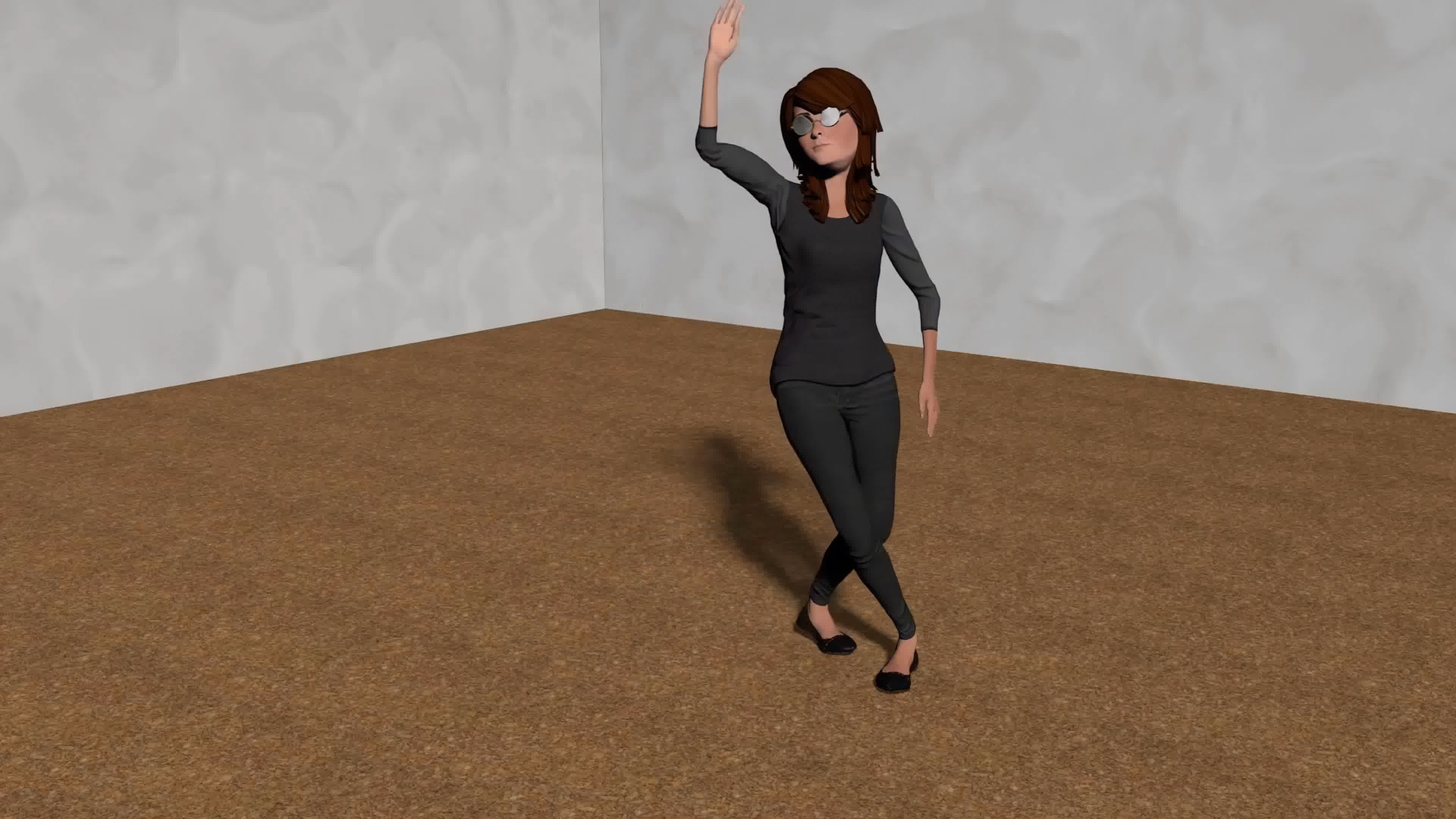 动感舞步，卡通人物跳舞