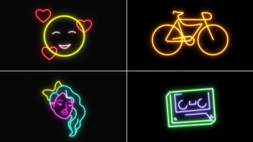 霓虹灯光图标素材包 霓虹灯光图标素材包