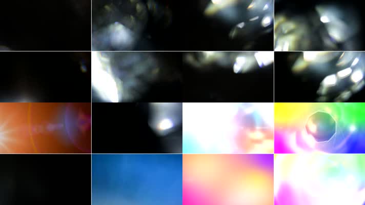 柔和唯美漏光转场素材包