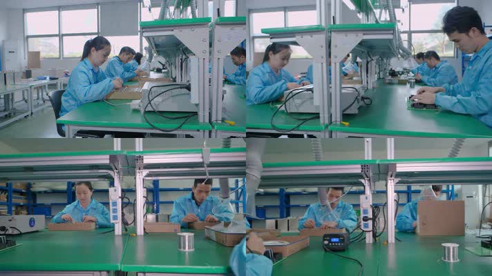升格深圳生产型企业电子装配工作车间工作台