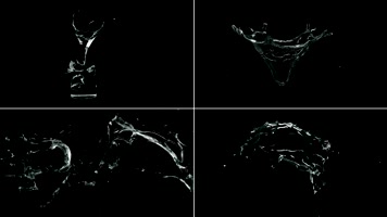 水特效透明通道遮罩素材包