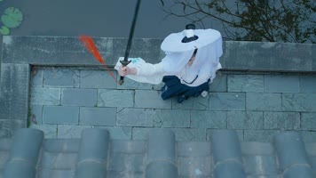 慢镜头古装美女舞剑视频中国风传统武侠