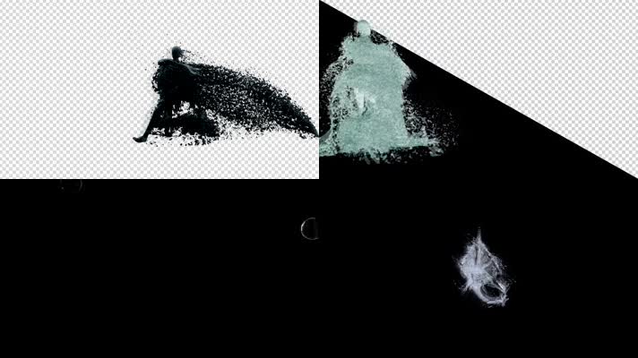 四组液体特效透明通道素材包