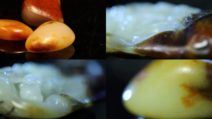 新疆和田玉石多角度视频镜头