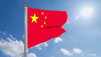 五星红旗迎风飘扬