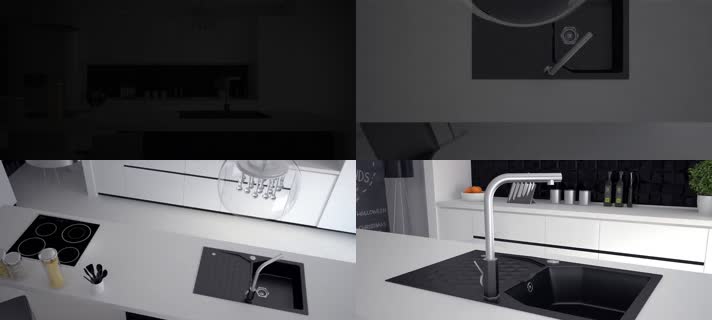 建筑动画 三维场景 厨房设计 方案演示 