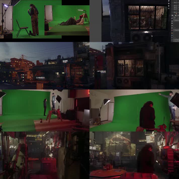 电影特效，后期合成，前后对比