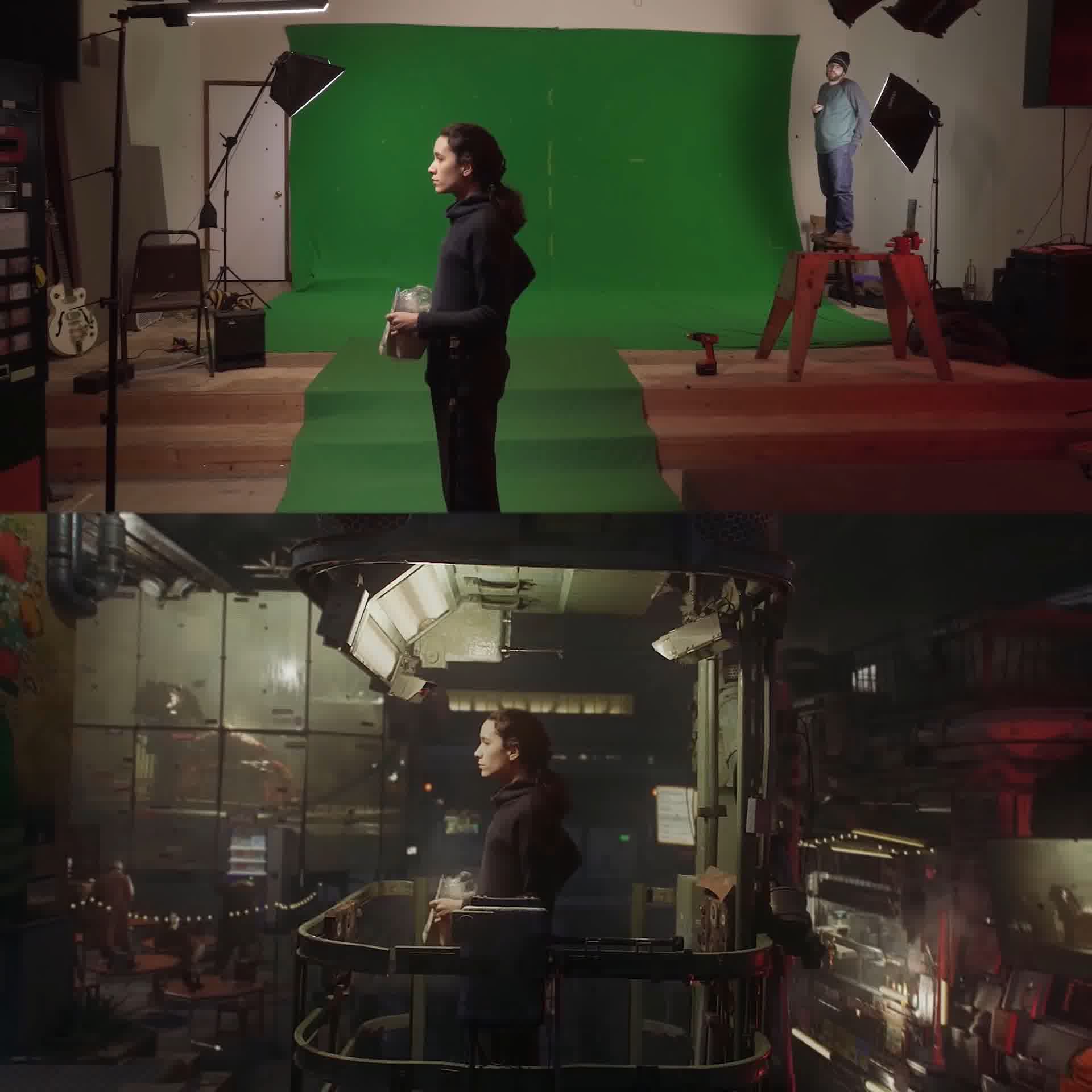 电影特效，后期合成，前后对比