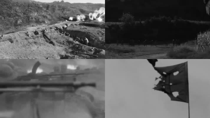 抗日战争战火硝烟战场战斗飞机轰炸坦克轰炸