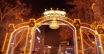 中央广场夜晚-哈尔滨大街夜景-欧式建筑