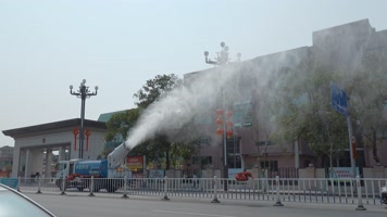 4k洒水车视频广东东莞中堂镇政府门前喷水车 4k洒水车视频广东东莞中堂镇政府门前喷水车