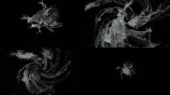 透明通道螺旋水花特效