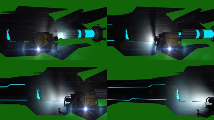 外星人飞船飞碟绿屏