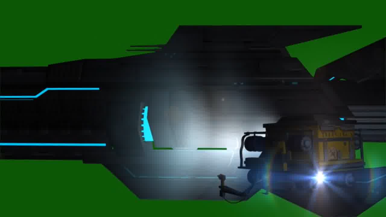 外星人飞船飞碟绿屏