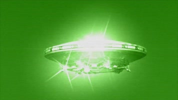 外星人飞船飞碟绿屏