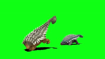 甲龙恐龙绿屏