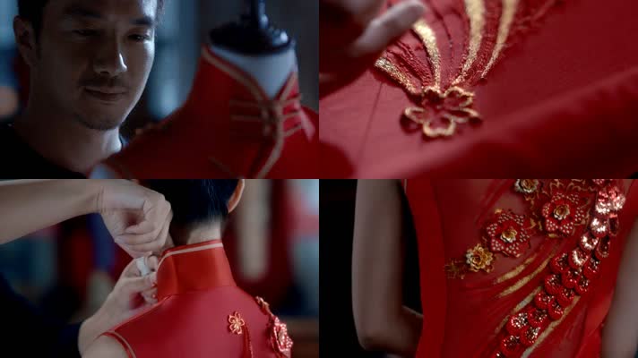 旗袍 中国传统服装 服装设计师 裁缝 立