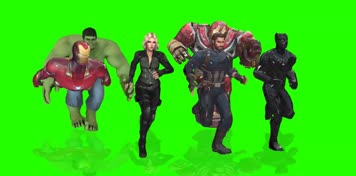 绿巨人钢铁侠黑寡妇美国队长浩克黑豹绿屏