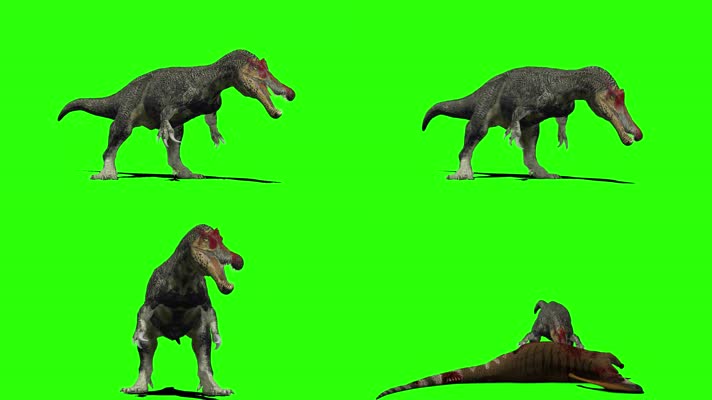 食肉恐龙吃东西绿屏