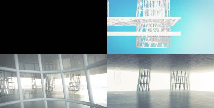 日本 仙台媒体中心 建筑施工动画 方案演