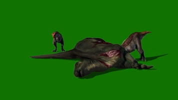 食肉牛龙吃食绿屏 (2)