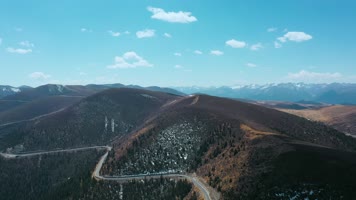 4k西藏风光视频熊宗卡高原高山森林山区公路