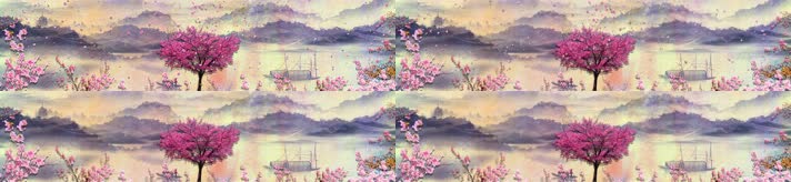 唯美樱花树——6880X1600