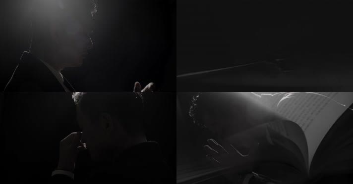 4K商务人士时间意境思考