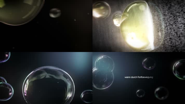 水滴 油滴 水珠 转化 转变 气泡 水泡