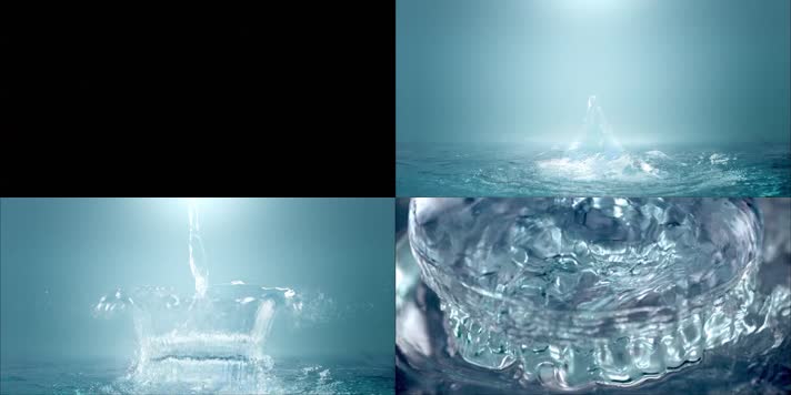 水 流体 液体 水柱 流动 模拟 水浪
