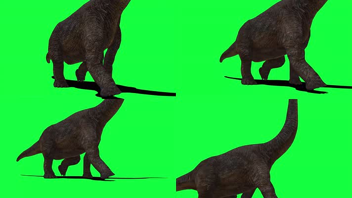 长颈龙行走绿屏