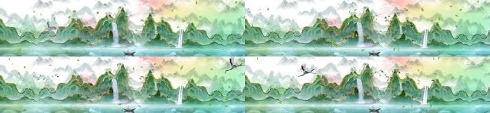 山水绿叶——6880X1600