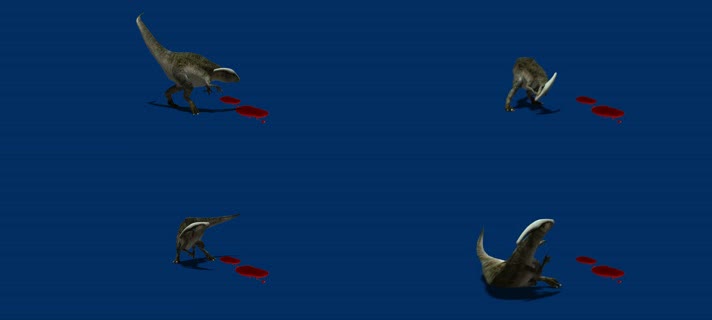 鸭嘴龙受伤倒下绿屏