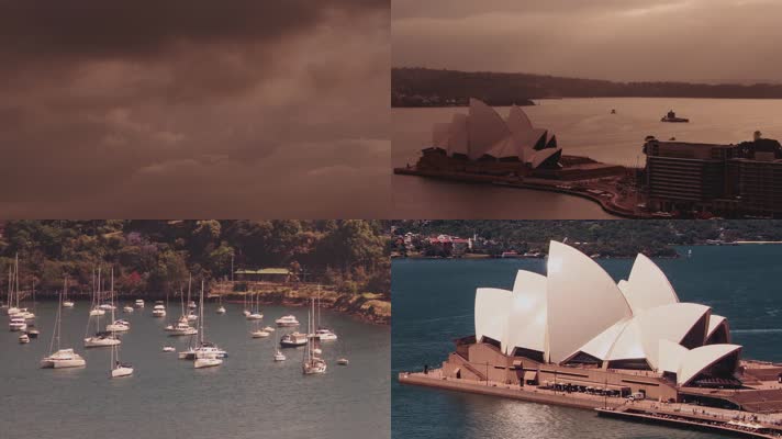 悉尼港 悉尼歌剧院 海湾 延时摄影 跨海