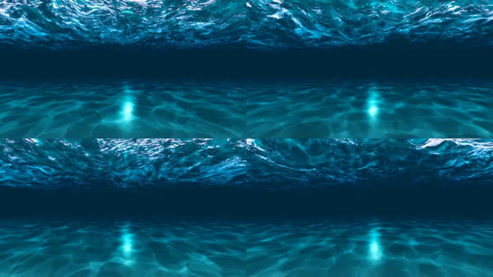 水底拍摄水面波浪水光 
