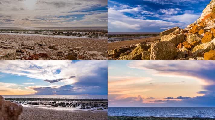 英国 亨斯坦顿 海边 滩涂 延时摄影