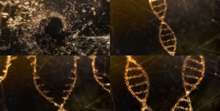 DNA链条 生物科技 数字大脑 从眼睛冲