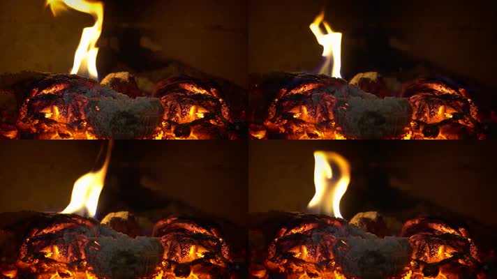 火苗火炭烧烤火焰炉火