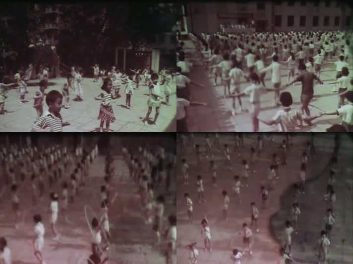 60年代老北京小学幼儿园呼啦圈