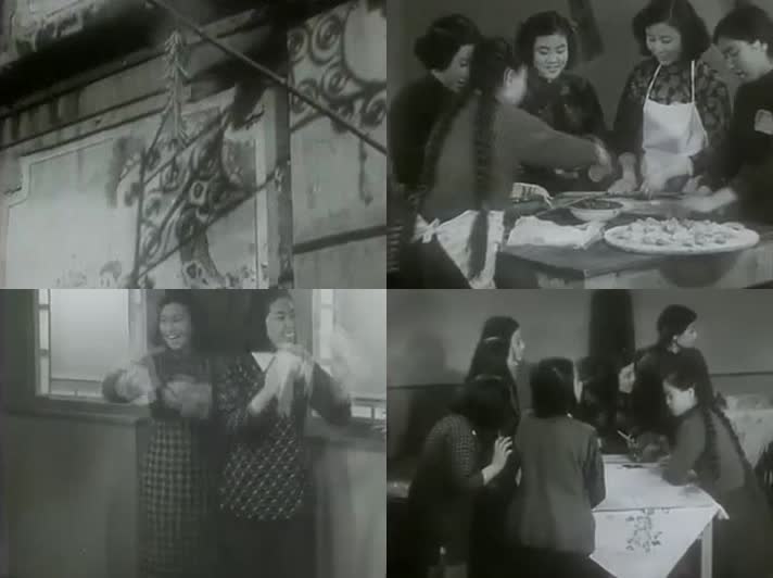 50年代过年包饺子-家信