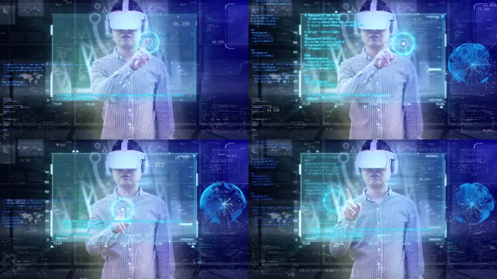 VR虚拟现实人工智能大数据科幻屏幕信息展
