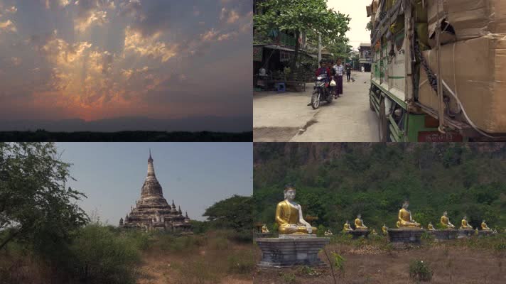 缅甸，人文文化，各景点本地人生活和尚