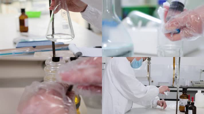 生物化学实验室精确称量液体药物调配