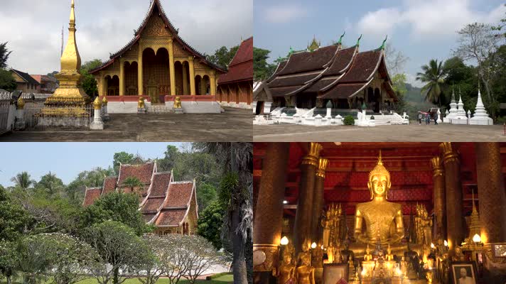老挝，老挝佛教佛寺寺庙庙宇佛像