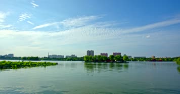 最新大明湖航拍延时合集